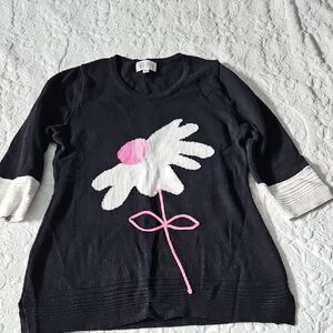 Parkhurst Black Cotton Sweater